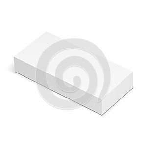 Blank rectangular box mockup isolated